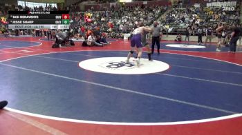 4A 190 lbs Semifinal - Jesse Sharp, Central Arkansas Christian School vs Tasi Benavente, GRAVETTE HIGH SCHOOL