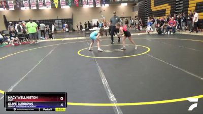 80 lbs Round 2 - Macy Wellington, Iowa vs Olive Burrows, Sebolt Wrestling Academy