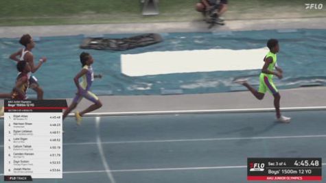 2026 AAU Junior Olympic Games - Youth Boys' 1500m, Finals 4 - Age 12