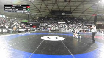 Boys 4A 157 lbs Champ. Round 1 - Marquell Butler, Arlington vs Andrew Gray, Battle Ground
