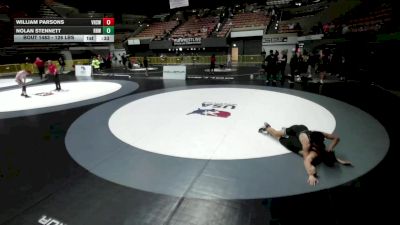 126 lbs Cons. Quarters - William Parsons, Vacaville High School Wrestling vs Nolan Stennett, Rough House Wrestling