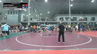 132 lbs Rr Rnd 8 - Haley Proulx, Journeymen Wrestling - Girls vs Reese Montgomery, Central Pennies - Girls