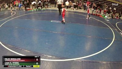 45 lbs Quarterfinal - Cash R. Myers, Green River Grapplers vs Miles Berglund, Sanderson Wrestling Academy
