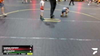 46 lbs Quarterfinals (8 Team) - Kaspian Stepheny, Belding Black vs Jax Hallihan, Ares Black