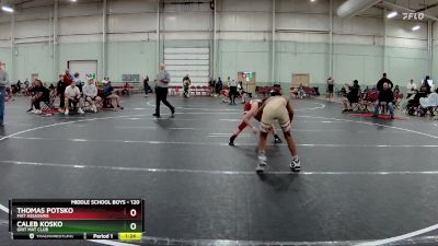 120 lbs Quarterfinal - Caleb Kosko, Grit Mat Club vs Thomas Potsko, Mat Assassins