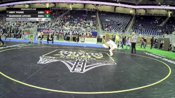 Girls-120 lbs Cons. Round 1 - Abby Thume, Gladwin Hs Girls vs Maddison Lipchik, Riverview Community H.s. Girls