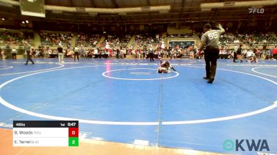 49 lbs Consolation - Brastin Woods, Tecumseh Youth Wrestling vs Eland Terrel, Black Fox Wrestling Club