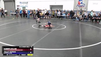 53 lbs 1st Place Match - Finley McPeck, Mat-Su Matmen vs Aubree LeClair, Soldotna Whalers Wrestling Club