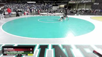 59 lbs 1st Place Match - Tate Eaton, Maddogs Wrestling vs Camila Ramirez-Amates, Team Aggression Wrestling Club