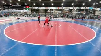 100 lbs 3rd Place Match - Maci Brouillette, Coyote Wrestling Club vs Ella Japp, NWA