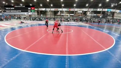 100 lbs 3rd Place Match - Maci Brouillette, Coyote Wrestling Club vs Ella Japp, NWA