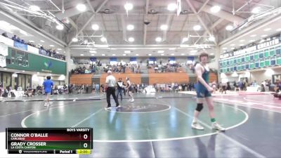 126 lbs Champ. Round 2 - Grady Crosser, La Costa Canyon vs Connor O`balle, Carlsbad