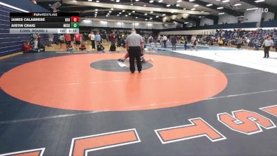 157 lbs Cons. Round 3 - James Calabrese, Bridgewater State vs Justin Craig, Messiah