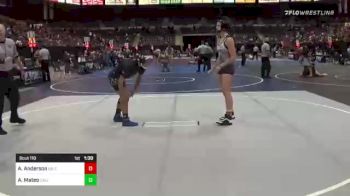 136 lbs Round Of 32 - Aurora Anderson, Nb Elite vs Abonee Mateo, Cali Select Wc