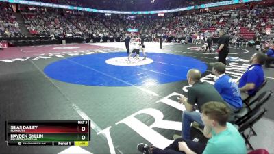 D2-190 lbs Semifinal - Silas Dailey, Plymouth vs Hayden Gyllin, Mauston/Necedah