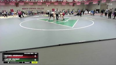 197 lbs Cons. Round 2 - Carter Vincent, Carthage College vs Mathieu Arsenault, Coe