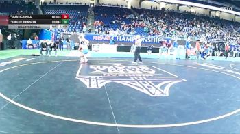 Girls-100 lbs Quarterfinal - Lillee Denson, St Clair Shores Lakeview (Girls) vs Justice Hill, Holton (Girls)