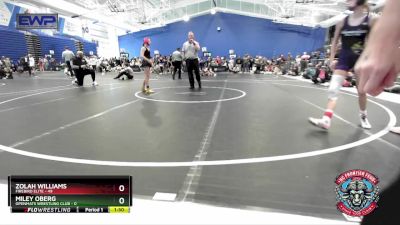 95 lbs Semis (4 Team) - Zolah Williams, Firebird Elite vs Miley Oberg, OpenMats Wrestling Club