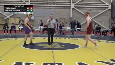 285 lbs Cons. Round 2 - Thomas Goodwin, Williams College vs Rory Nolan, Norwich