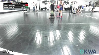 49 lbs Rr Rnd 5 - Ember Shelton, Team Tulsa Wrestling Club vs Jonah Raasch, Black Fox Wrestling Club