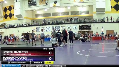 100 lbs Quarterfinal - Joseph Hamilton, Center Grove Wrestling Club vs Maddox Hooper, Contenders Wrestling Academy