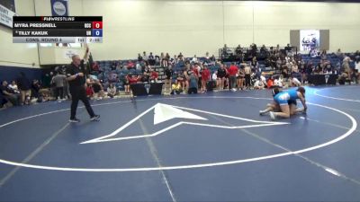 124 lbs Cons. Round 4 - Tilly Kakuk, Unattached vs Myra Pressnell, Umpqua Community College