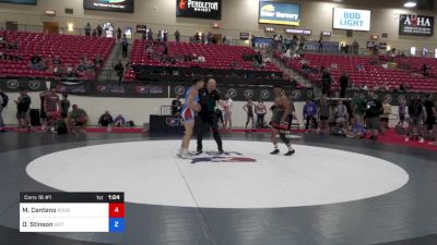 68 kg Cons 16 #1 - Mateo Centeno, Rough House Wrestling vs Dominic Stinson, Victory Wrestling