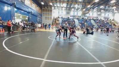 155 lbs Quarterfinal - Claire Ajose-Adeogun, Florida State University School vs Miranda Lencrerot, Glasgow Wrestling Academy