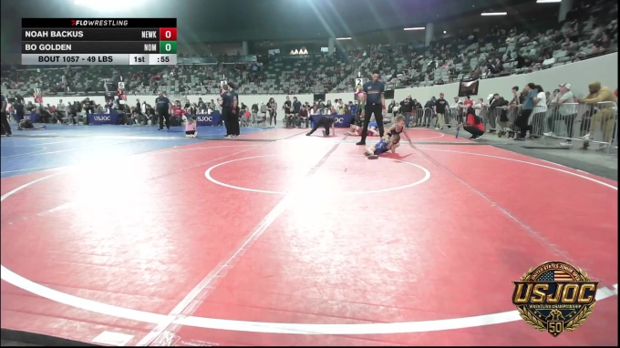 49 lbs Consi Of 16 #2 - Noah Backus, Newkirk Takedown Club vs Bo Golden ...