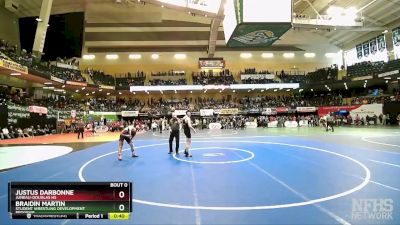 152 lbs Cons. Semi - Justus Darbonne, Juneau-Douglas HS vs Braidin Martin, Student Wrestling Development Program