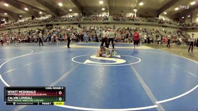 80 lbs Cons. Round 3 - Wyatt McDonald, Southern Boone Wrestling Club-AAA vs Calvin Loveall, Team Central Wrestling Club-AAA