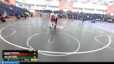 285 lbs Quarterfinal - Mason Sprinkel, Norwich vs William Kerr, Case Western Reserve