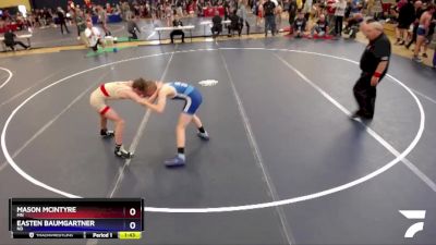 114 lbs Cons. Round 3 - Mason McIntyre, MN vs Easten Baumgartner, ND