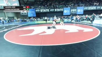 Girls 1B/2B/1A 155 Cons. Round 4 - Ayamae Batten-Bob, Lake Roosevelt (Girls) vs Leandra Agee, Omak (Girls)