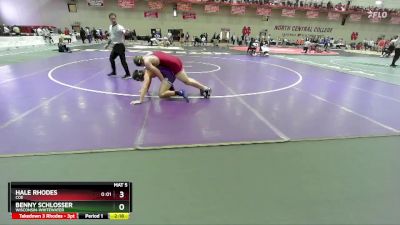 165 lbs Cons. Round 1 - Benny Schlosser, Wisconsin-Whitewater vs Hale Rhodes, Coe