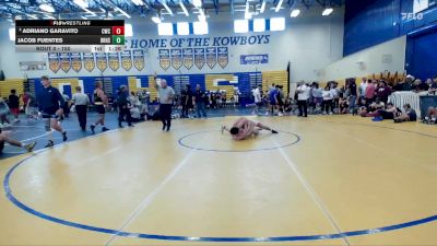 150 lbs Champ. Round 2 - Adriano Garavito, Cowboy Wrestling Club vs Jacob Fuentes, Braden River High School