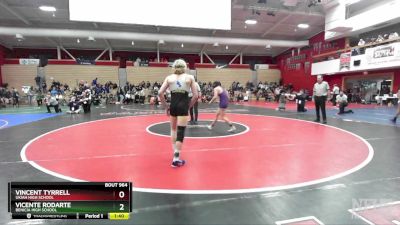 140 lbs Semifinal - Vincent Tyrrell, Ukiah High School vs Vicente Rodarte, Benicia High School