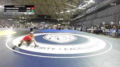 Boys 1A 132 lbs Quarterfinal - Aiden Badonie, Wapato vs Travis Molden, Castle Rock