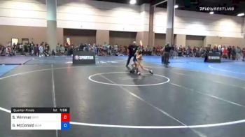 67 kg Quarterfinal - Steven Wimmer, Greenville Wrestling Club vs Greyson McDonald, Bears Wrestling Club, Inc.