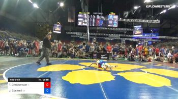 120 lbs Rnd Of 64 - Thurman Christensen, Iowa vs Jackson Cockrell, Oklahoma