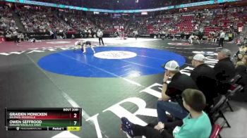 D2-144 lbs Quarterfinal - Owen Seffrood, Darlington/Black Hawk vs Graiden Monicken, Baldwin-Woodville