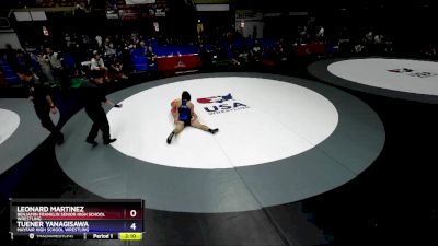 157 lbs Champ. Round 1 - Leonard Martinez, Benjamin Franklin Senior High School Wrestling vs Tuener Yanagisawa, Mayfair High School Wrestling