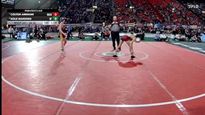 3A 98 lbs Cons. Round 2 - Colton Ammann, Nampa Christian vs Kole Marsden, North Fremont