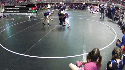 120 lbs Cons. Round 2 - Logann Buggi, Palmyra Wrestling Club - Girls vs McKenzie Luce, 308 Wrestling Academy