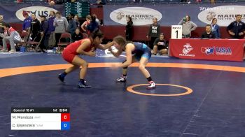 57 kg Consolation - Monica Mendoza, Unattached vs Cheyenne Sisenstein, Team Tornado Wrestling Club