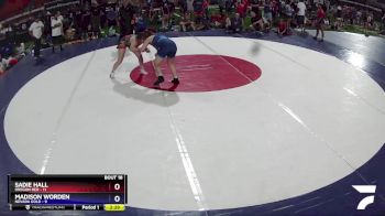 135 lbs Semis & Wb (16 Team) - Sadie Hall, Oregon Red vs MADISON WORDEN, Nevada GOLD