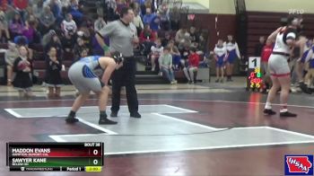 215 lbs Quarterfinal - Maddon Evans, Hampton-Dumont-CAL vs Sawyer Kane, BCLUW-SH