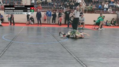 55_B lbs Consi Of 32 #2 - Logan Ryan, Phoenixville vs Nathaniel Rosenberg, Saegertown