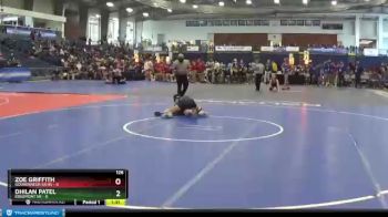 126 lbs Round 3 (3 Team) - Zoe Griffith, Gouverneur Sr HS vs Dhilan Patel, Edgemont Sr