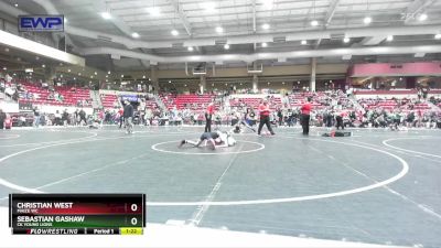 90 lbs Quarterfinal - Sebastian Gashaw, CK Young Lions vs Christian West, Maize WC